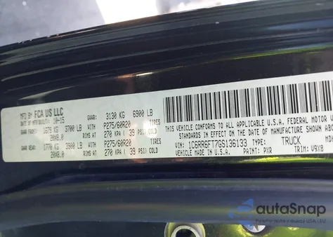 2016 Ram 1500 Express из США, поврежденный, VIN 1C6RR6FT7GS136133